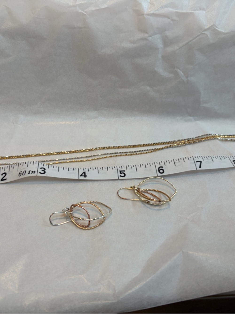 Brighton Two Tone Crystal Pendant Necklace with Coordinating Tri-Color Earrings - Picture 9 of 10